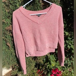 Pink Crop Sweater